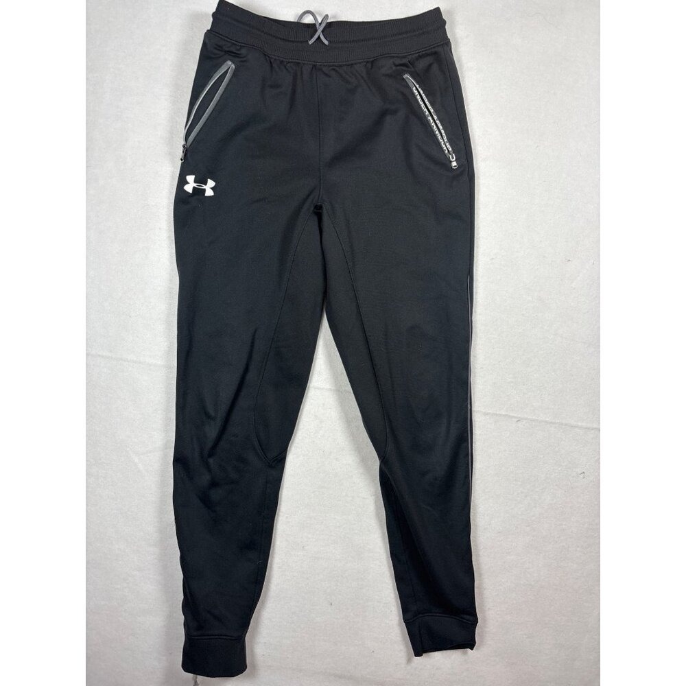 Under Armour Joggers Kids Youth Large Black Excellent Loose Fit Drawstring Pants